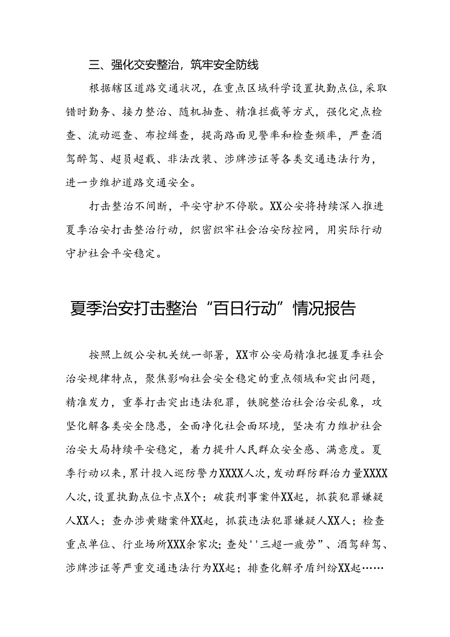 2024夏季治安打击整治“百日行动”工作总结十四篇.docx_第3页