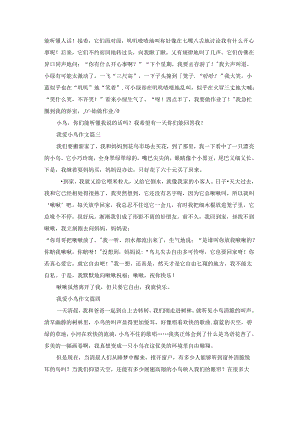 我爱小鸟作文优秀8篇.docx