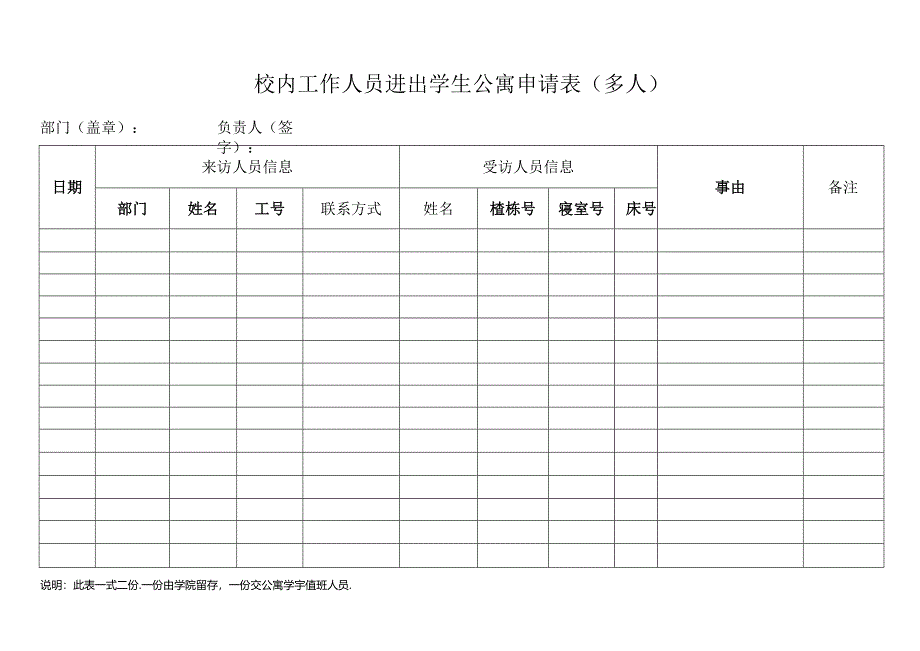 校内工作人员进出学生公寓申请表2.docx_第1页