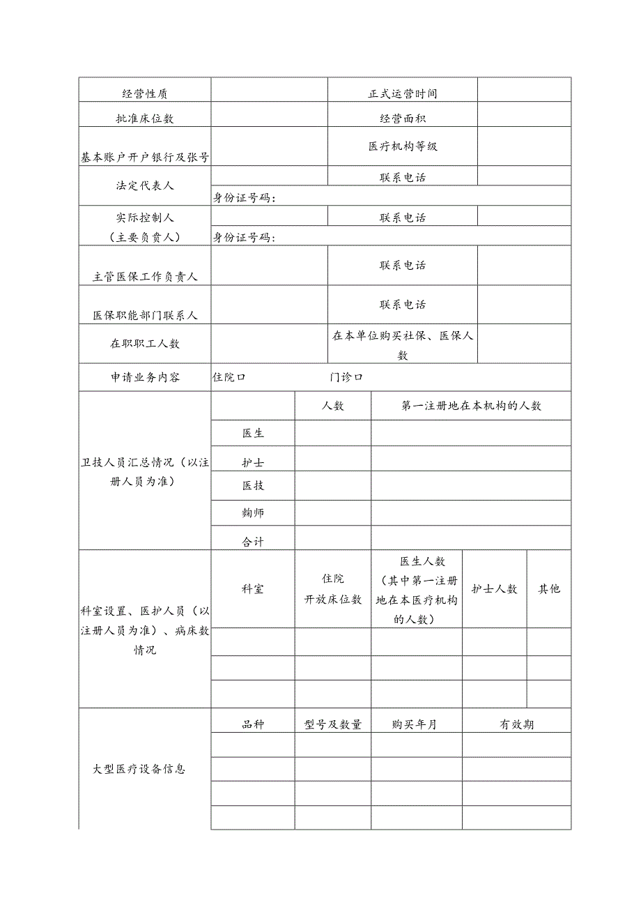 宜宾市医疗保障定点医疗机构申请表.docx_第3页