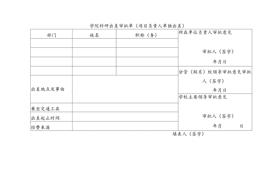 学院科研出差审批单.docx_第1页