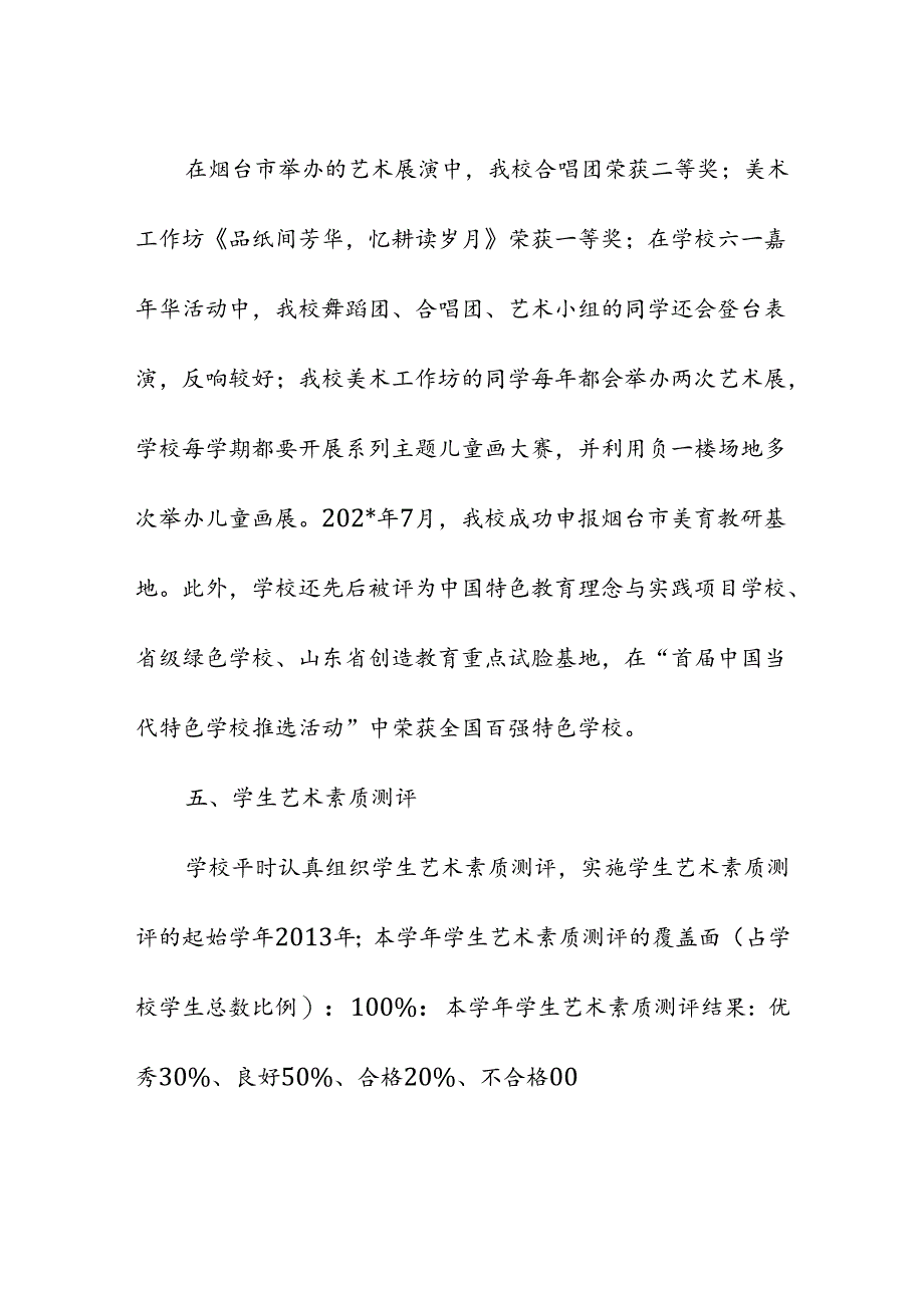 学校校园年度艺术教育工作自评报告.docx_第3页