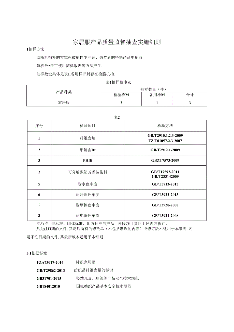 家居服产品质量监督抽查实施细则.docx_第1页