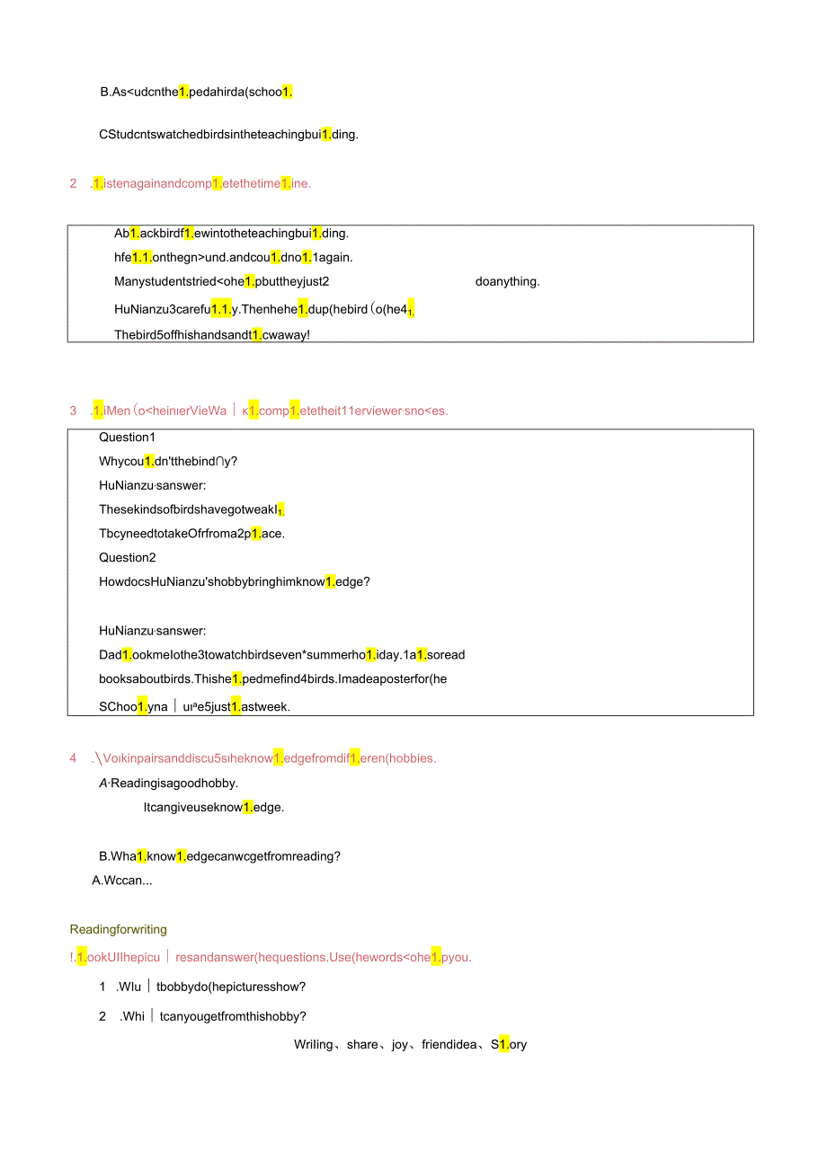 衔接点05新外研版七年级上册Unit2 More than fun（ Listening and speaking-Reading for writing） 破擦音舌边音鼻音.docx_第2页