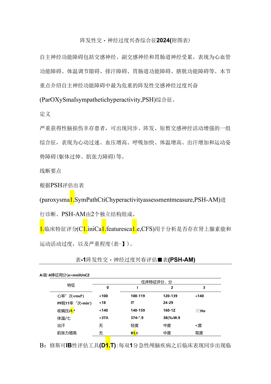 阵发性交感神经过度兴奋综合征2024(附图表).docx_第1页