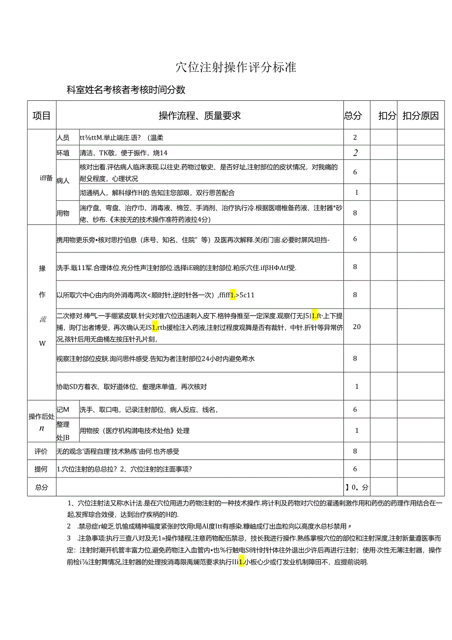 穴位注射操作评分标准.docx_第1页