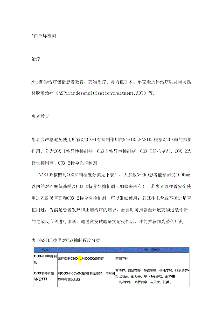 非甾体抗炎药加重呼吸道疾病诊疗要点2024.docx_第3页