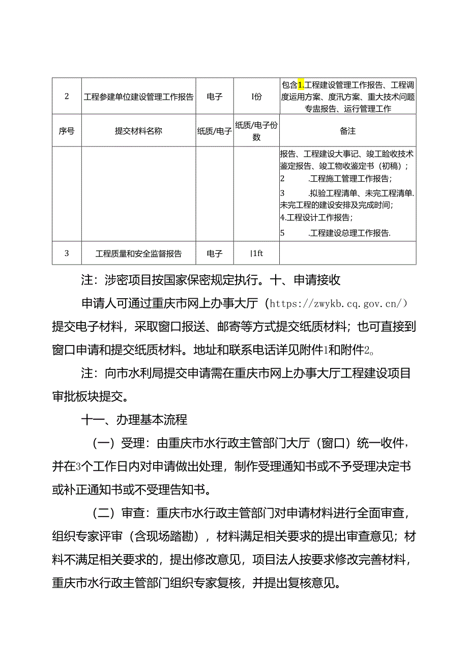 重庆水行政主管部门-水利工程建设项目竣工验收办事指南2024版.docx_第3页