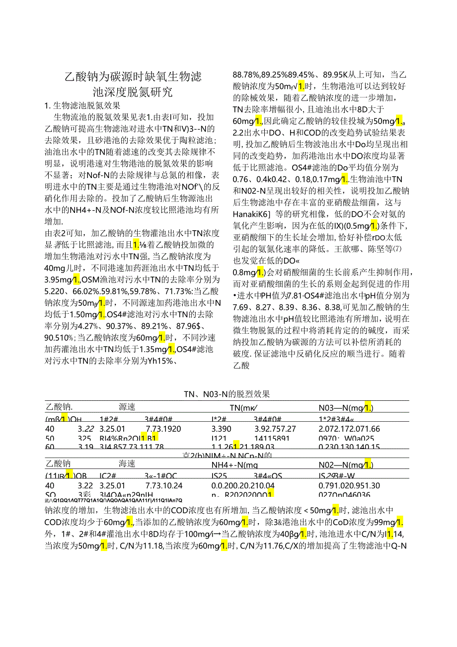 乙酸钠为碳源时深度脱氮研究.docx_第1页