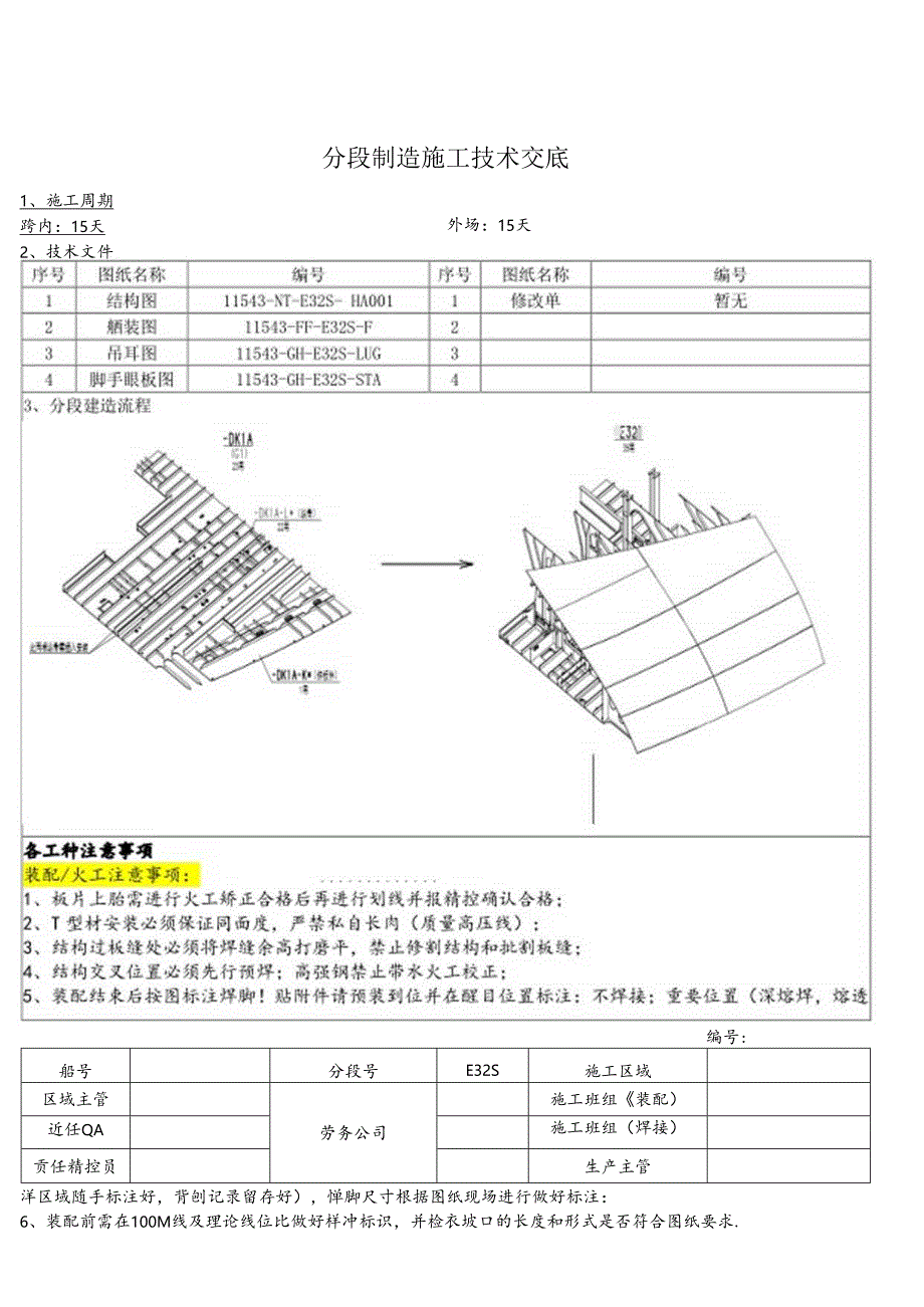 分段制造施工技术交底制造部管理制度.docx_第1页