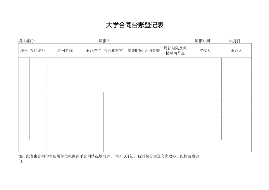 大学合同台账登记表.docx_第1页