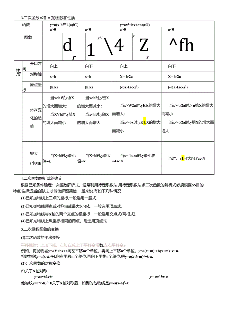 二次函数的图象与性质复习讲义.docx_第2页