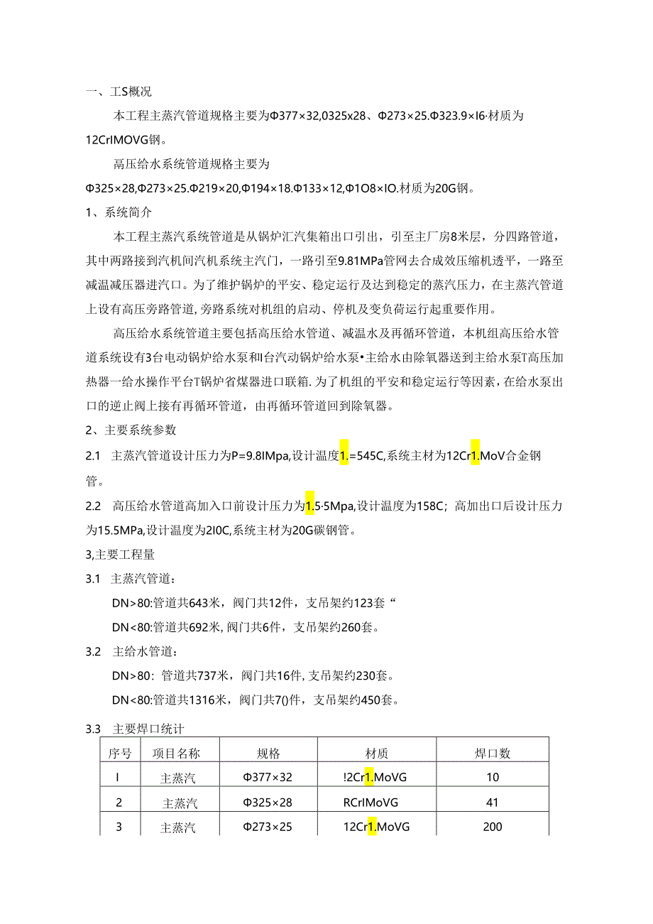 主蒸汽主给水管道施工方案(精).docx_第1页