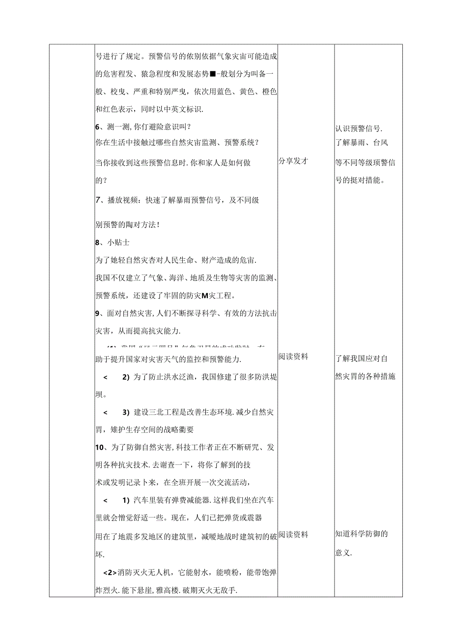 【核心素养目标】第5课《应对自然灾害》第二课时教案六年级道德与法治下册（统编版）.docx_第3页