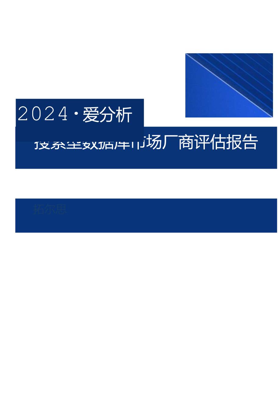 【研报】2024·搜索型数据库市场厂商评估报告：拓尔思.docx_第1页