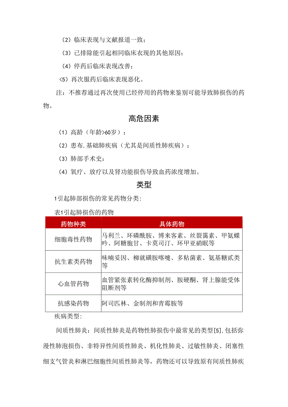 临床药物性肺损伤引发肺损伤原因、诊断标准、高危因素及类型.docx_第2页