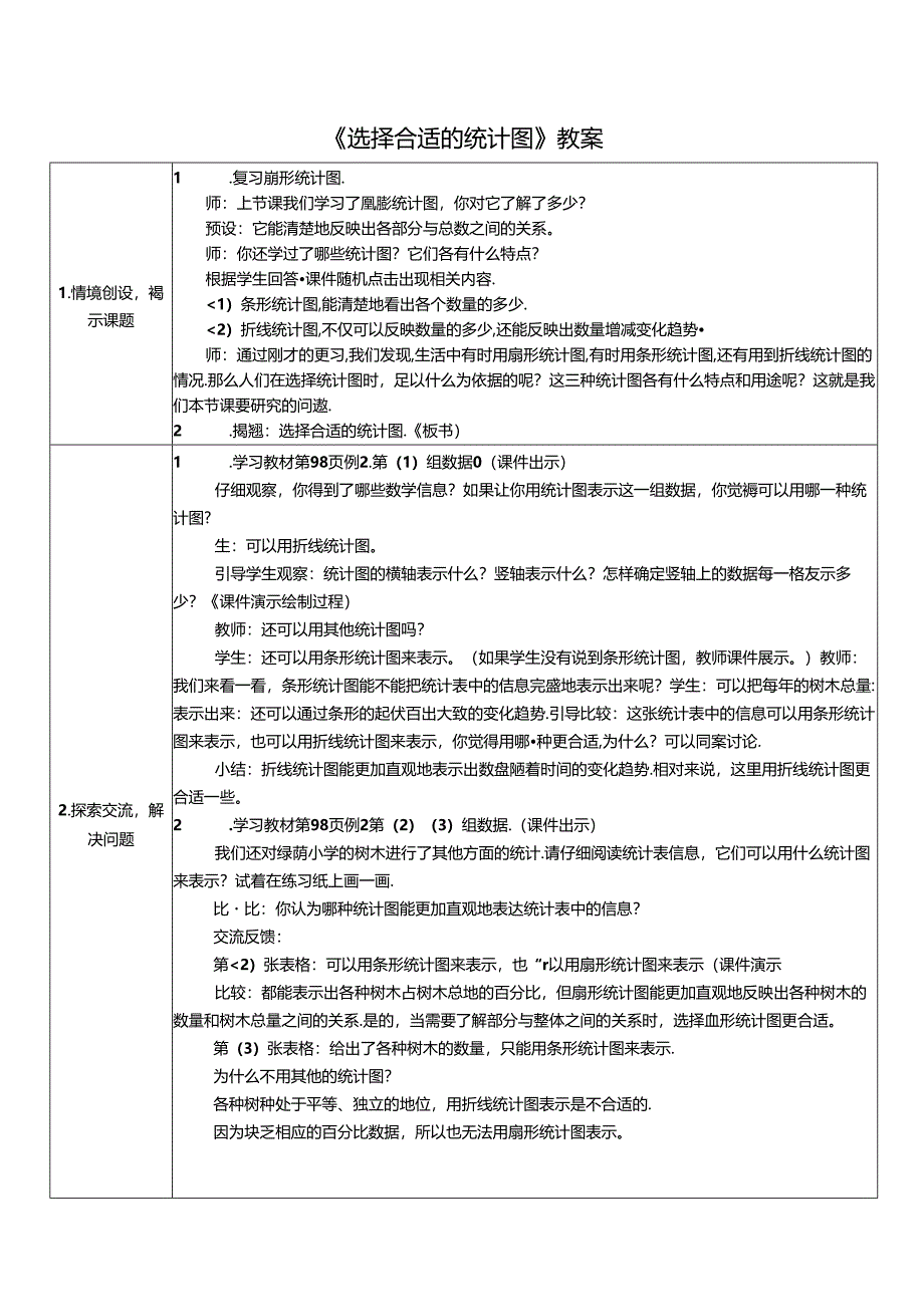 《选择合适的统计图》教案.docx_第1页