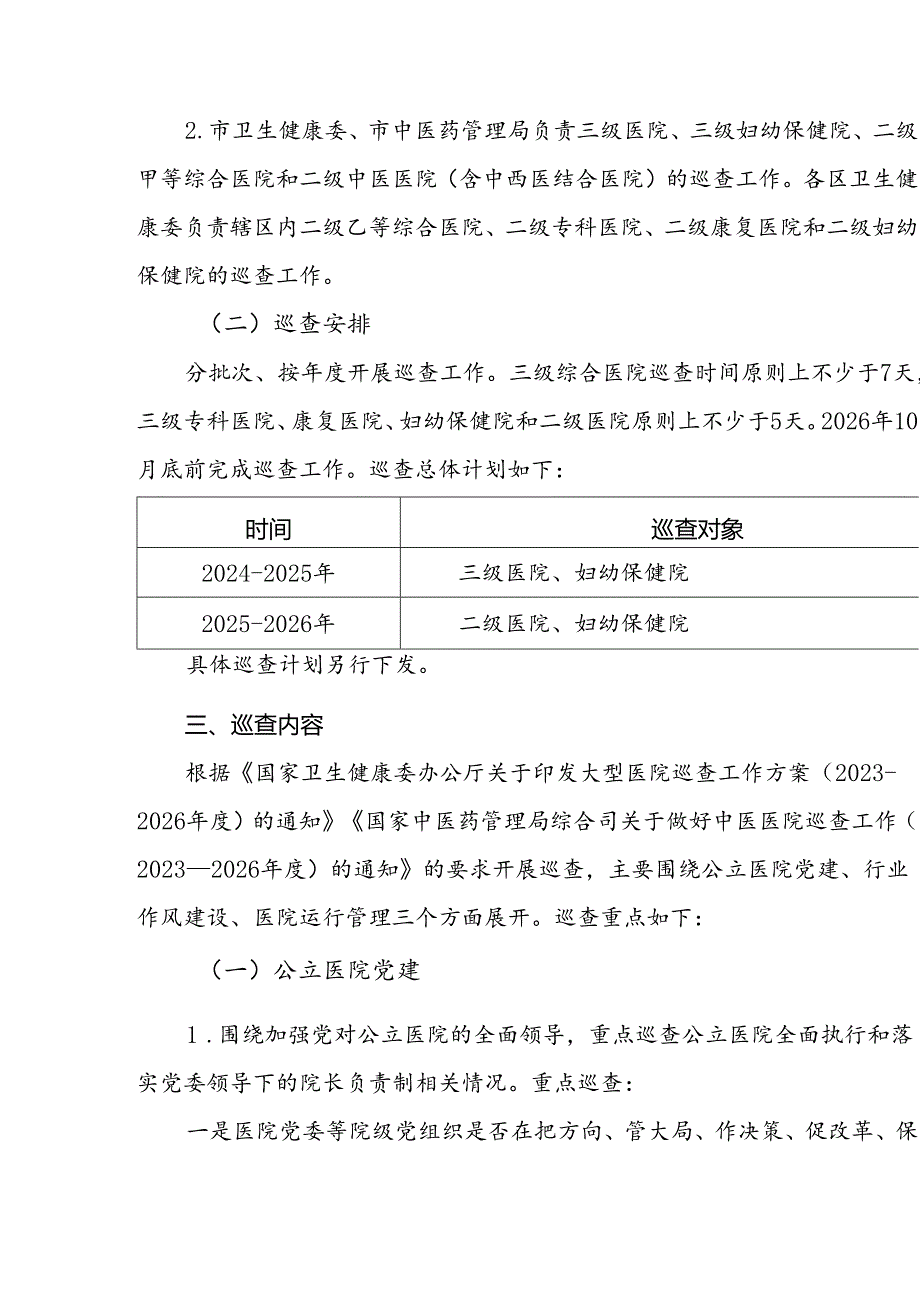 上海市大型医院巡查实施方案（2024-2026年度）.docx_第1页