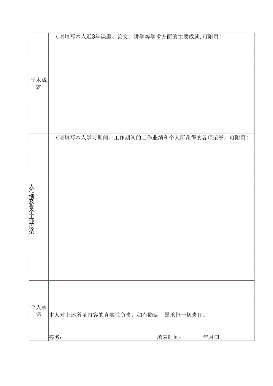 公开招聘高层次人才（博士研究生）报名登记表.docx_第2页