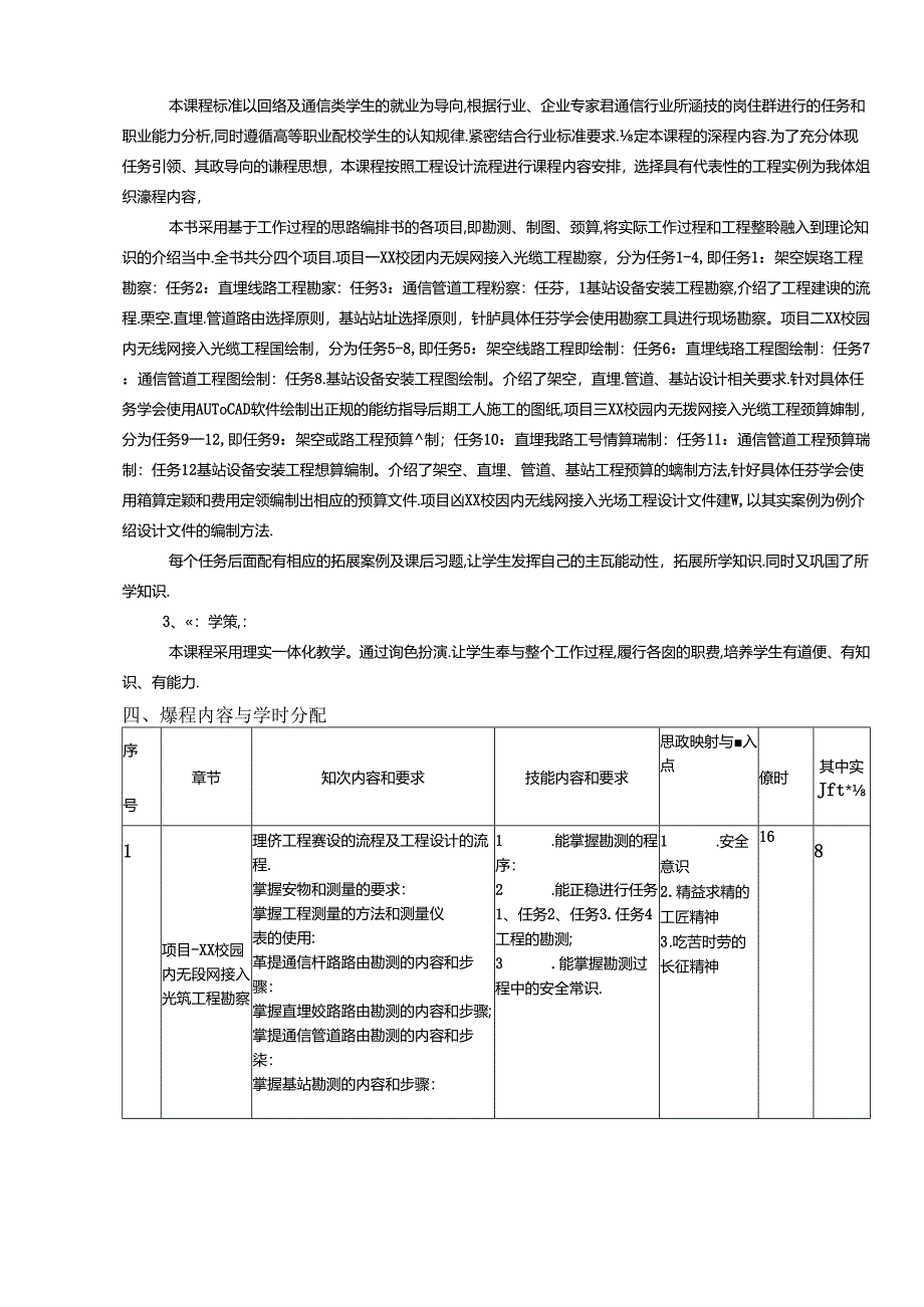 《通信工程勘察与设计》（杜文龙）教学大纲.docx_第3页