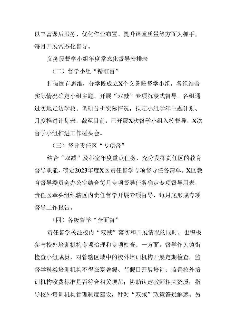 X区2023年“双减”督导工作总结.docx_第2页