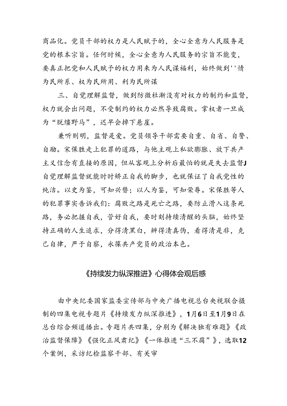 （10篇）《持续发力纵深推进》观后感心得体会汇编.docx_第2页