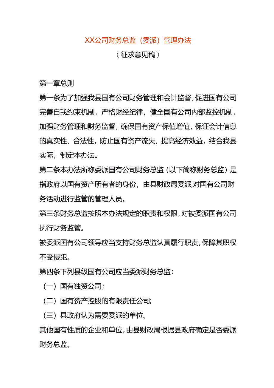 公司财务总监（委派）管理办法.docx_第1页