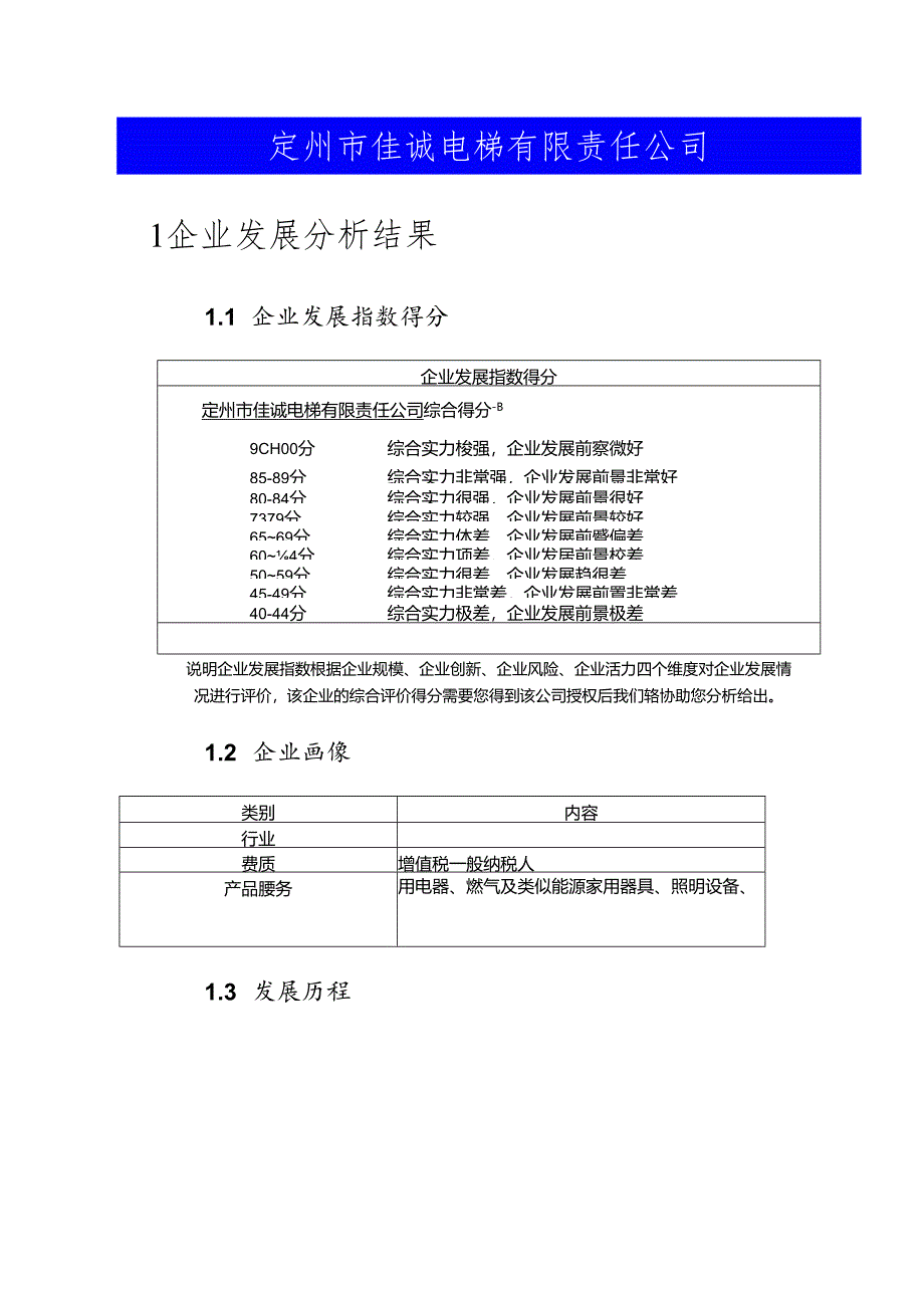 定州市佳诚电梯有限责任公司介绍企业发展分析报告模板.docx_第2页