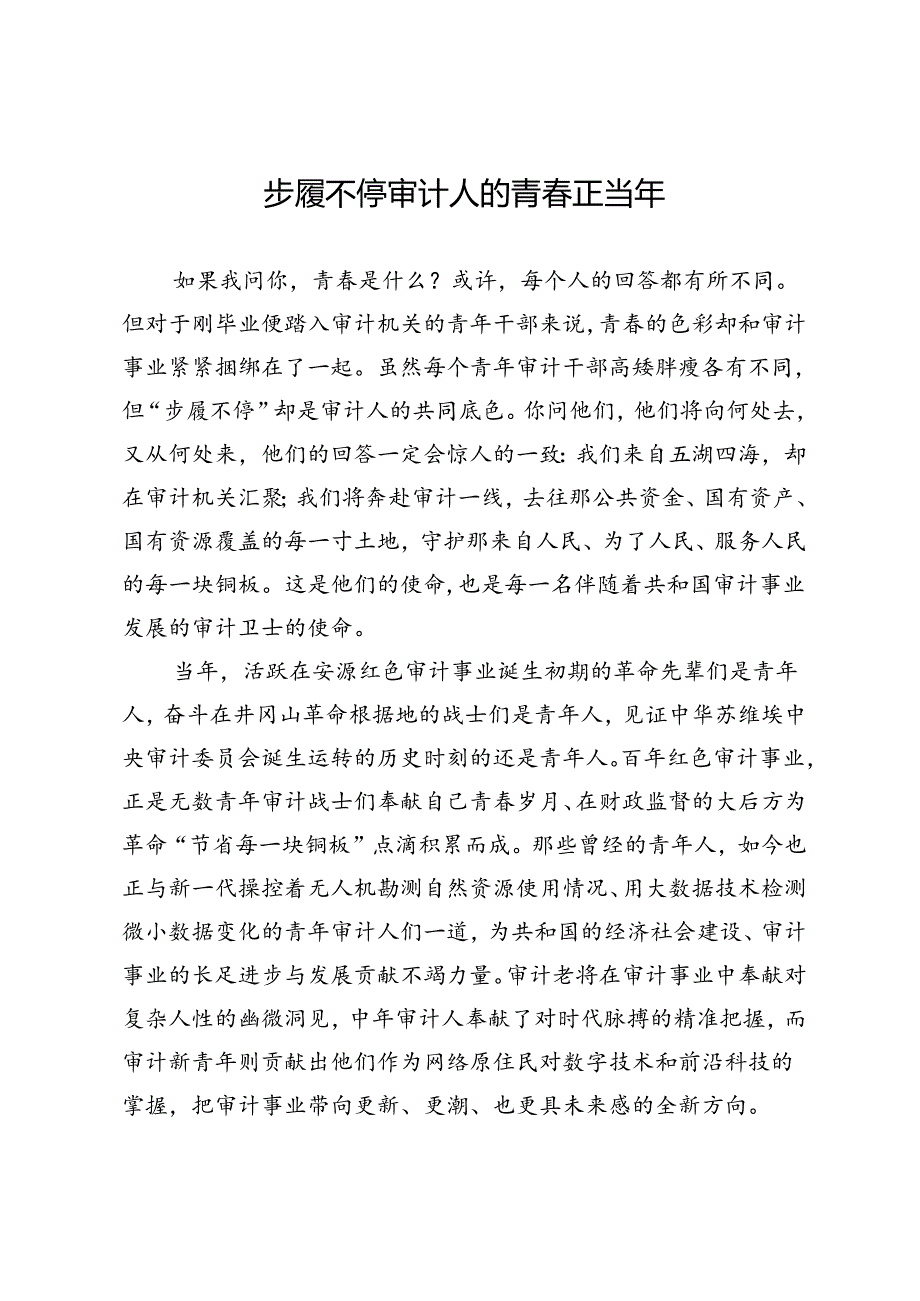 步履不停审计人的青春正当年.docx_第1页