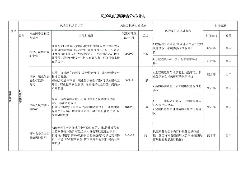 风险和机遇评估分析报告.docx_第1页