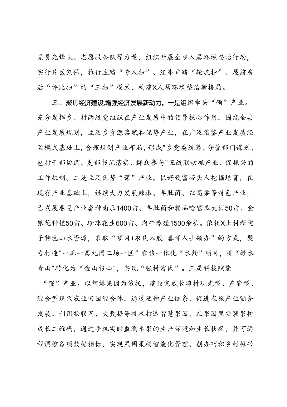 乡党委书记关于党建赋能乡村振兴经验交流材料.docx_第3页