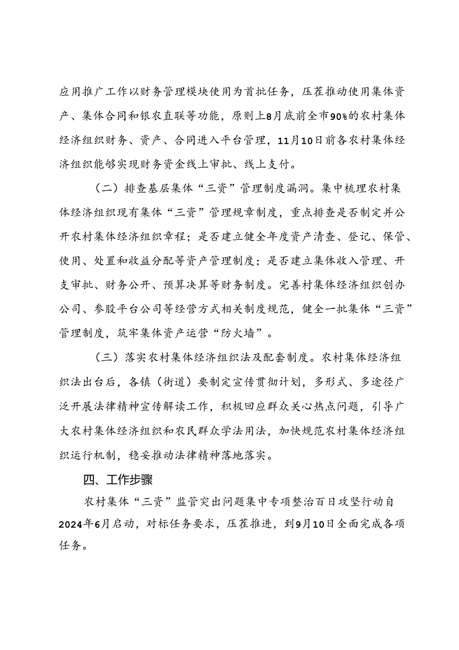 市农村集体“三资”监管突出问题集中整治百日攻坚行动实施方案.docx_第3页