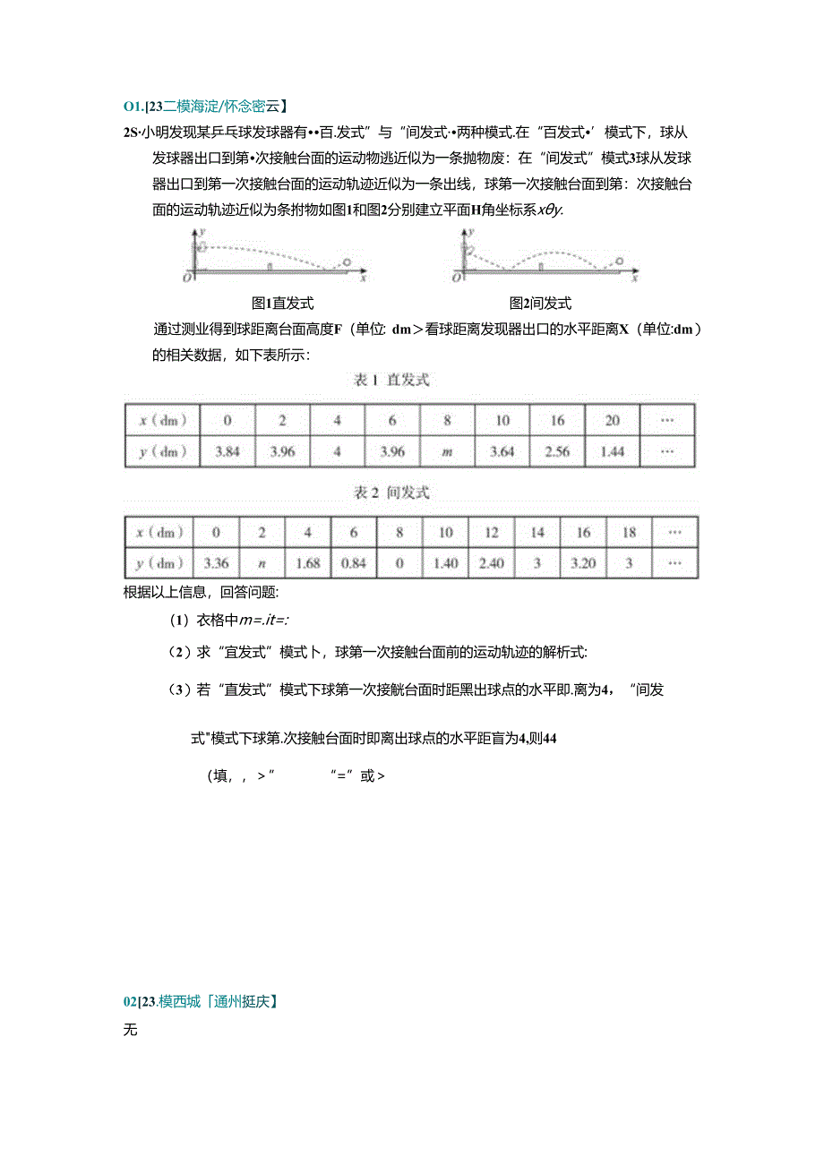 23年二模函数探究汇编.docx_第1页