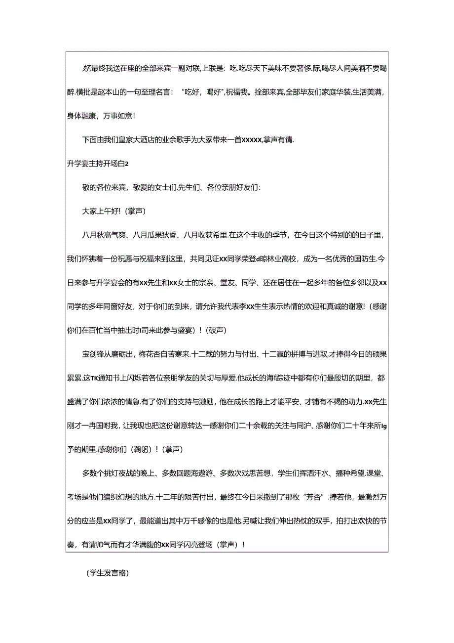 2024年升学宴主持开场白(合集15篇).docx_第2页