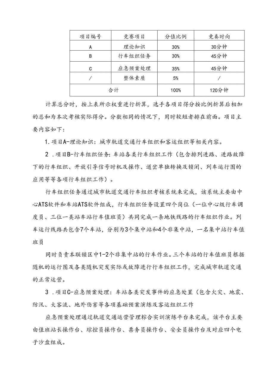 2022年安徽省职业院校技能大赛（高职组）“城市轨道交通运营管理综合应用”赛项规程.docx_第2页