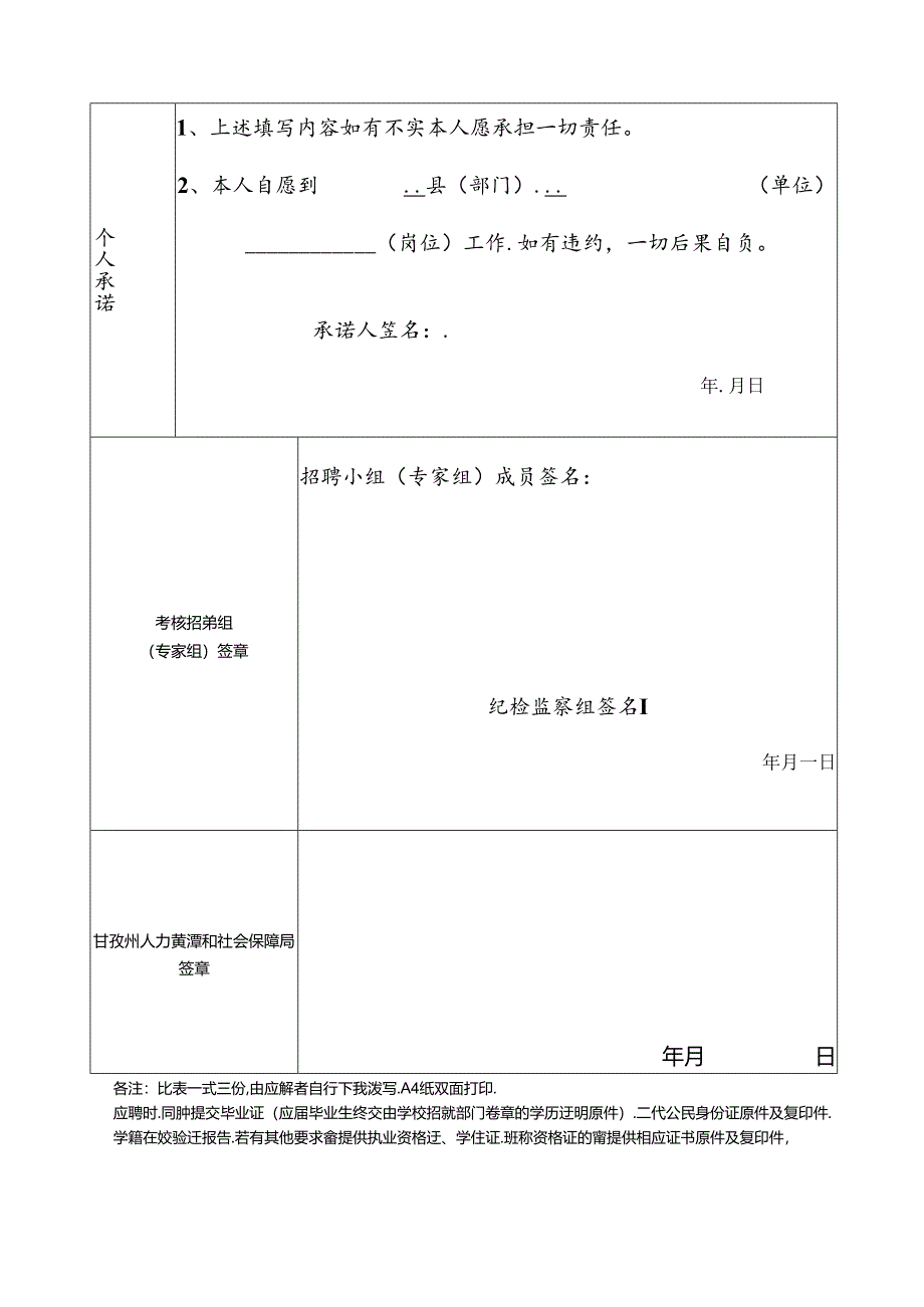 2024年上半年公开考核招聘企事业单位急需紧缺专业人才报名信息表.docx_第2页