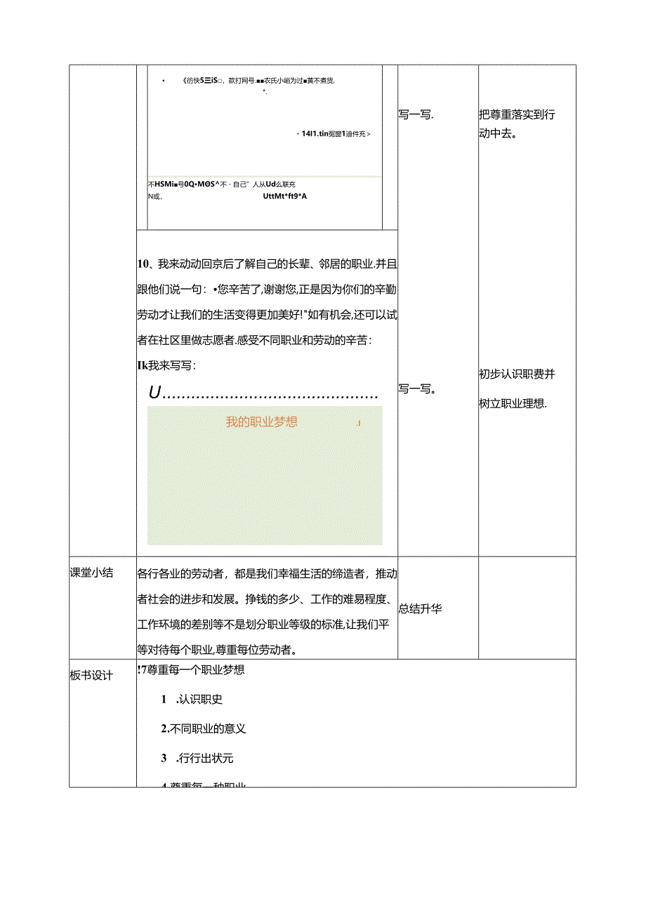 17《尊重每一个职业梦想》教学设计 教科版心理健康四年级下册.docx_第3页