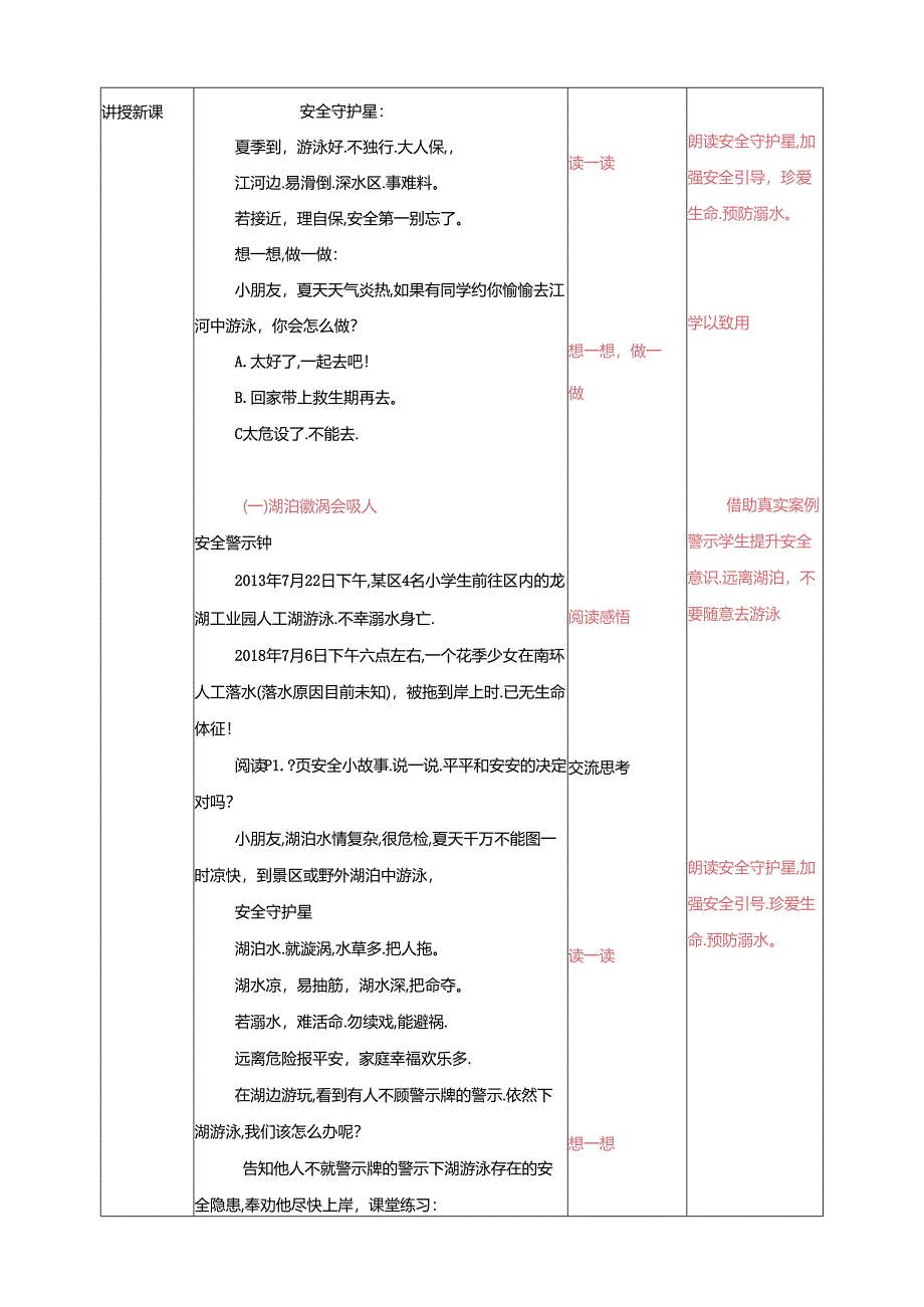 1-3年级小学生防溺水安全教育 第二部分《认识野外水域》 第一课时 教案.docx_第2页