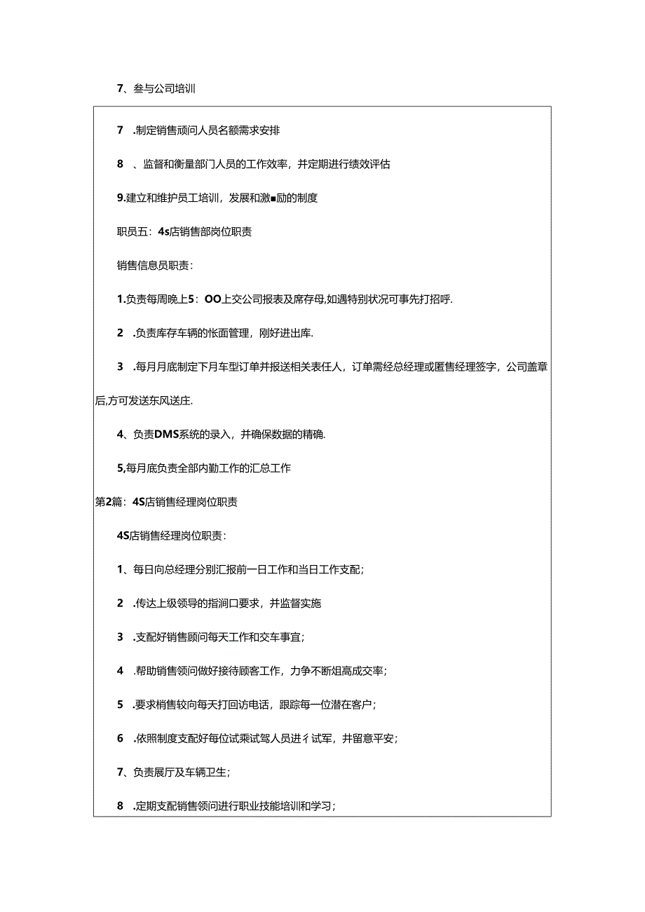 2024年4s店销售部经理岗位职责（共13篇）.docx_第2页