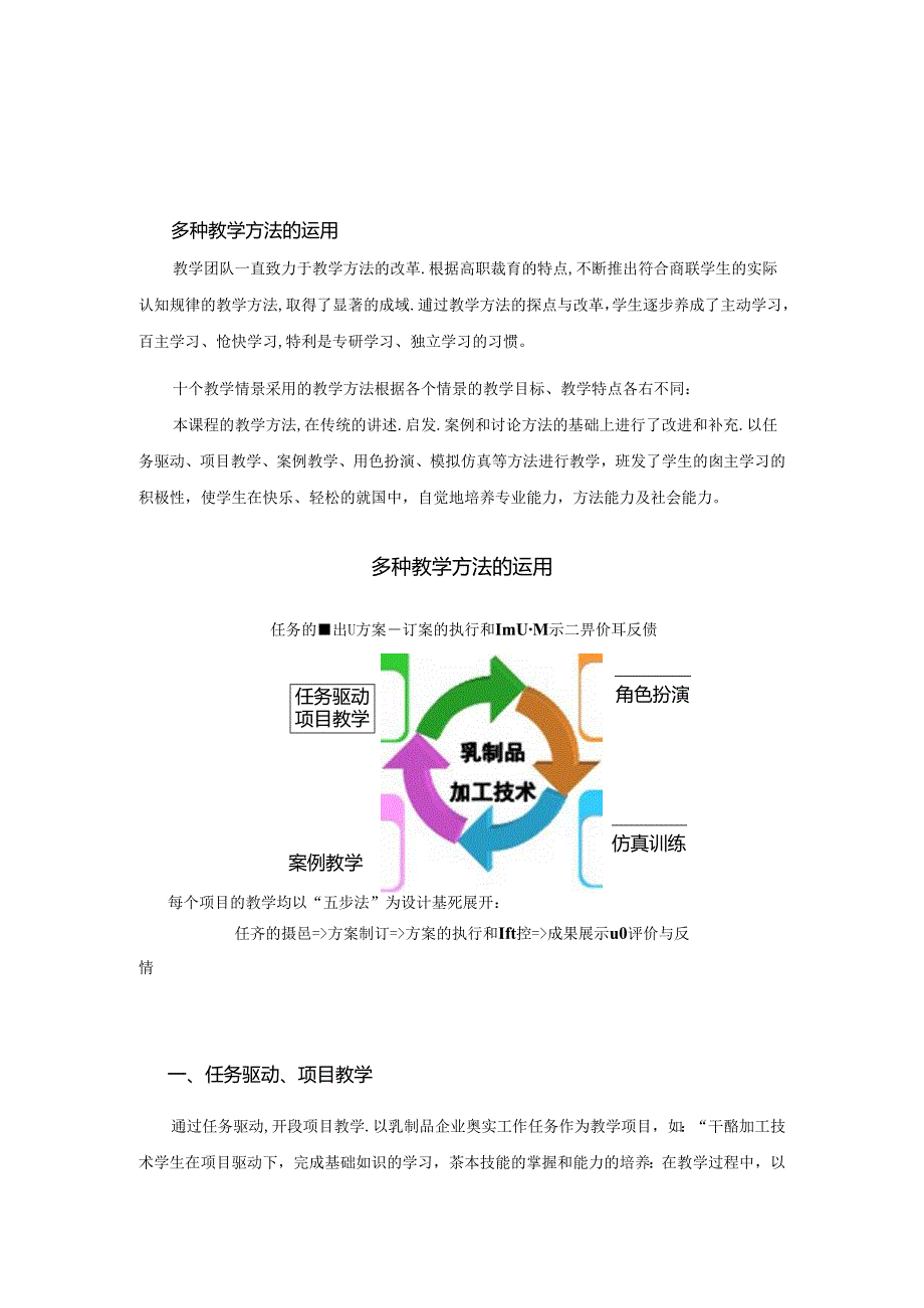 《乳制品加工技术》教学方法与手段.docx_第1页