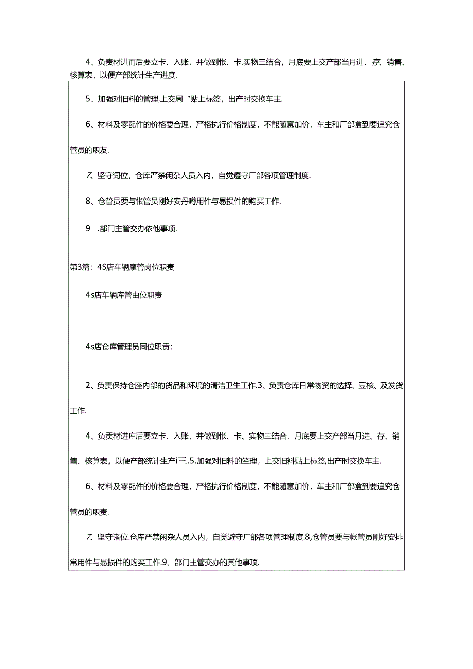 2024年4s店车辆管理员岗位职责（共7篇）.docx_第3页