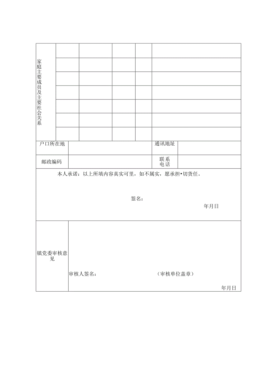 2024年招聘事业单位工作人员报名表.docx_第2页