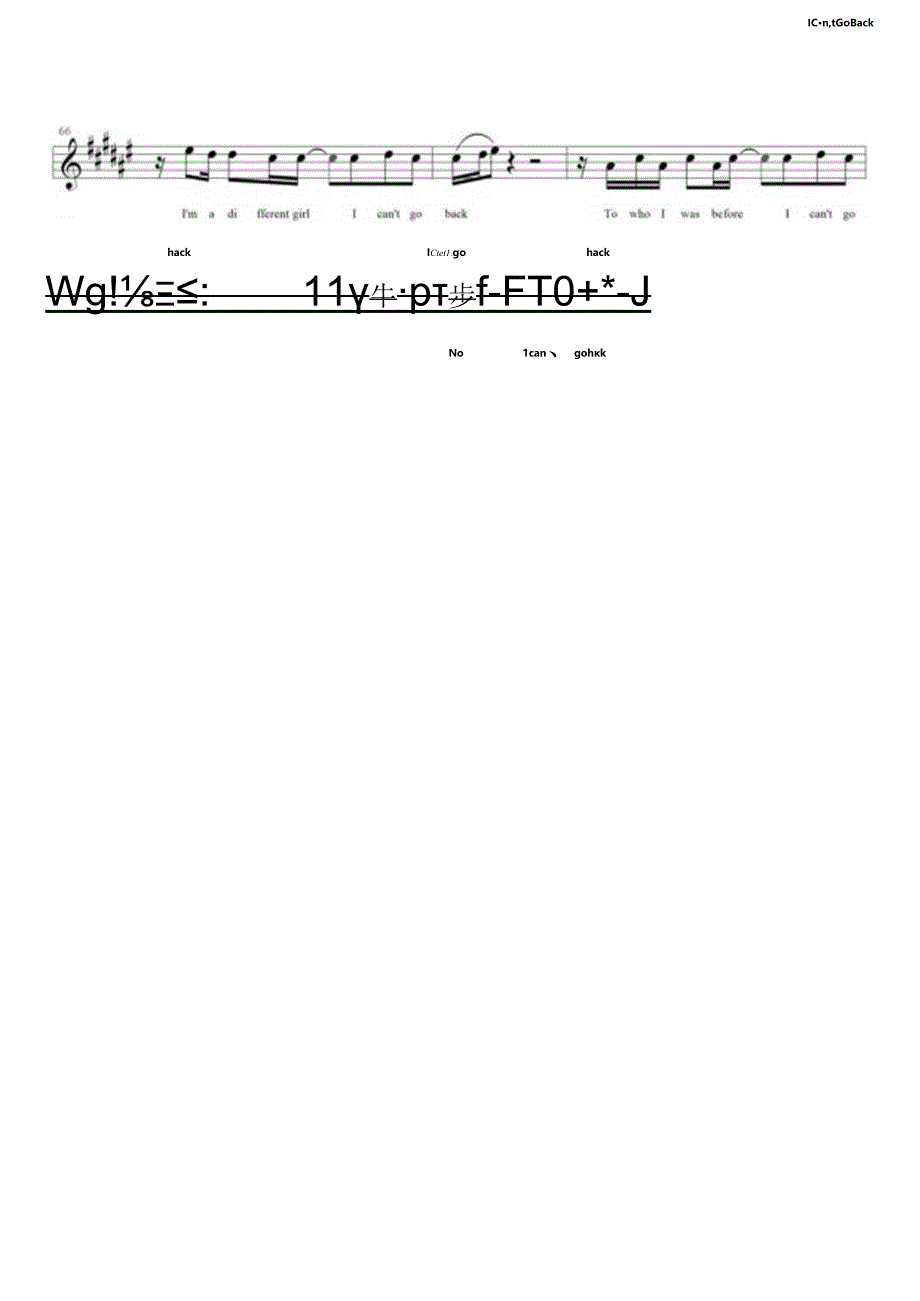 I Can t Go Back 高清钢琴谱五线谱.docx_第3页