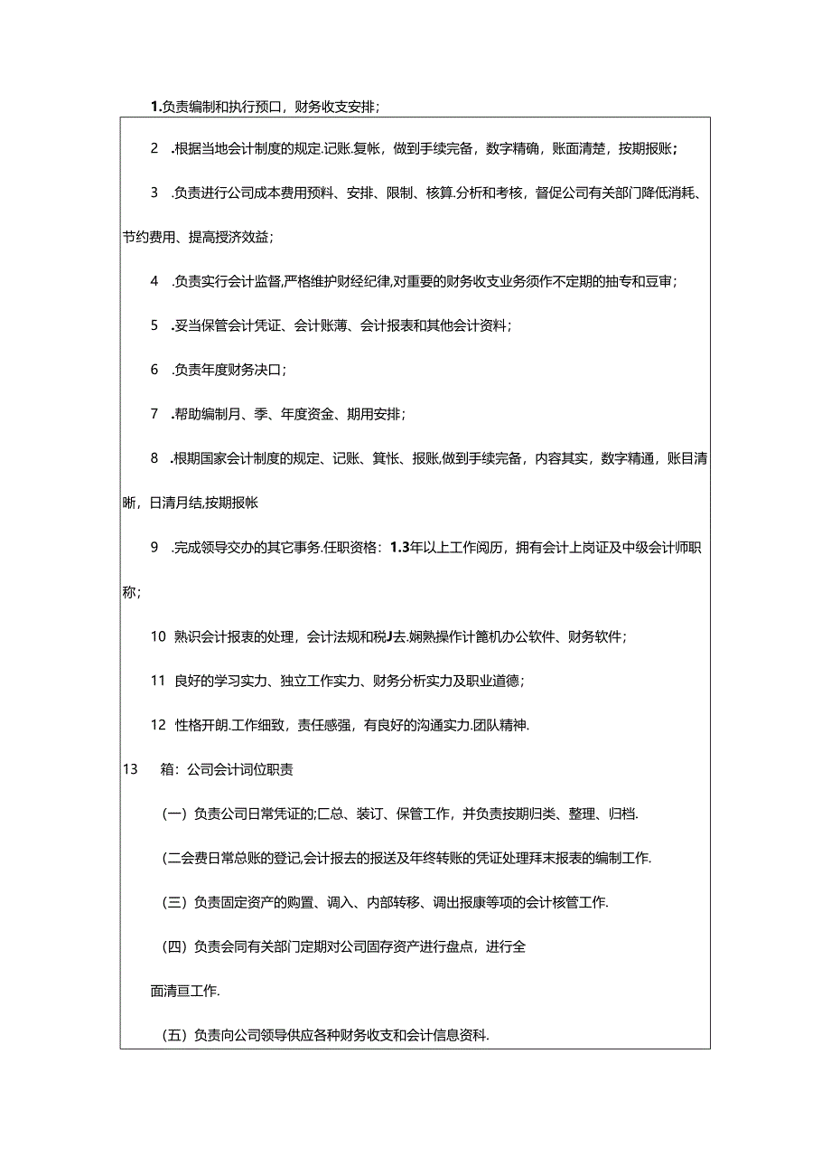 2024年小公司会计岗位职责要求（共13篇）.docx_第3页