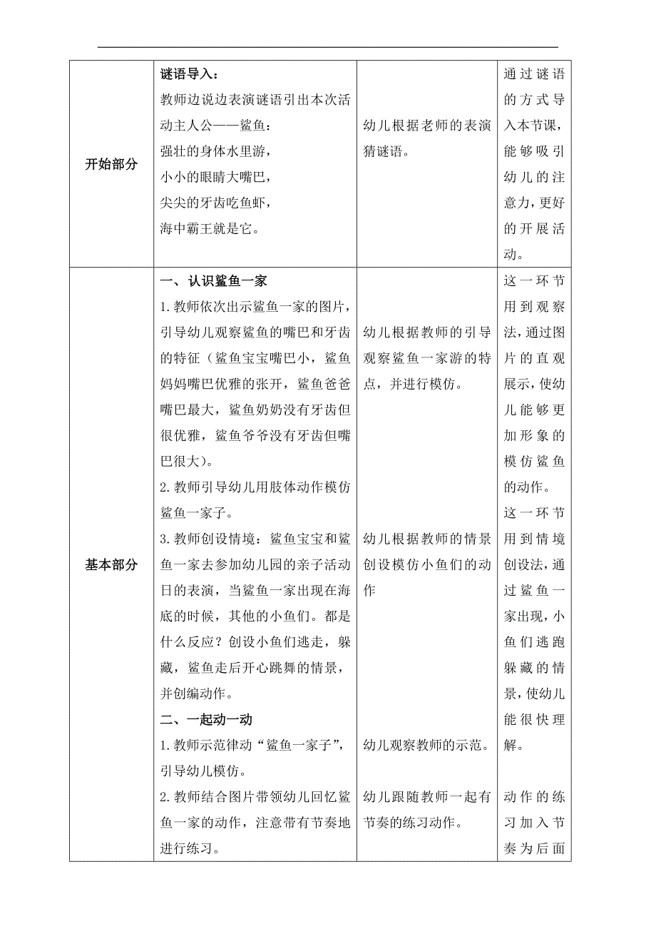 小班音乐艺术《鲨鱼一家子》PPT课件教案小班艺术《鲨鱼一家子》教案.doc_第2页