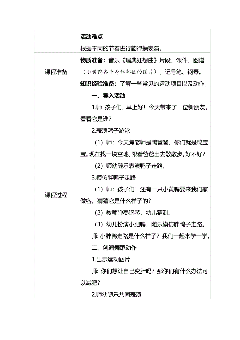 中班音乐《小黄鸭减肥记》PPT课件教案音乐中班音乐《小黄鸭减肥记》教学设计.docx_第2页