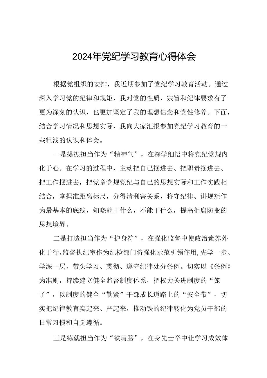 党员干部2024年党纪学习教育专题学习交流发言十六篇.docx_第1页