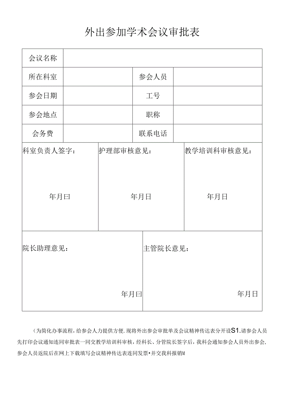 外出参加学术会议审批表.docx_第1页