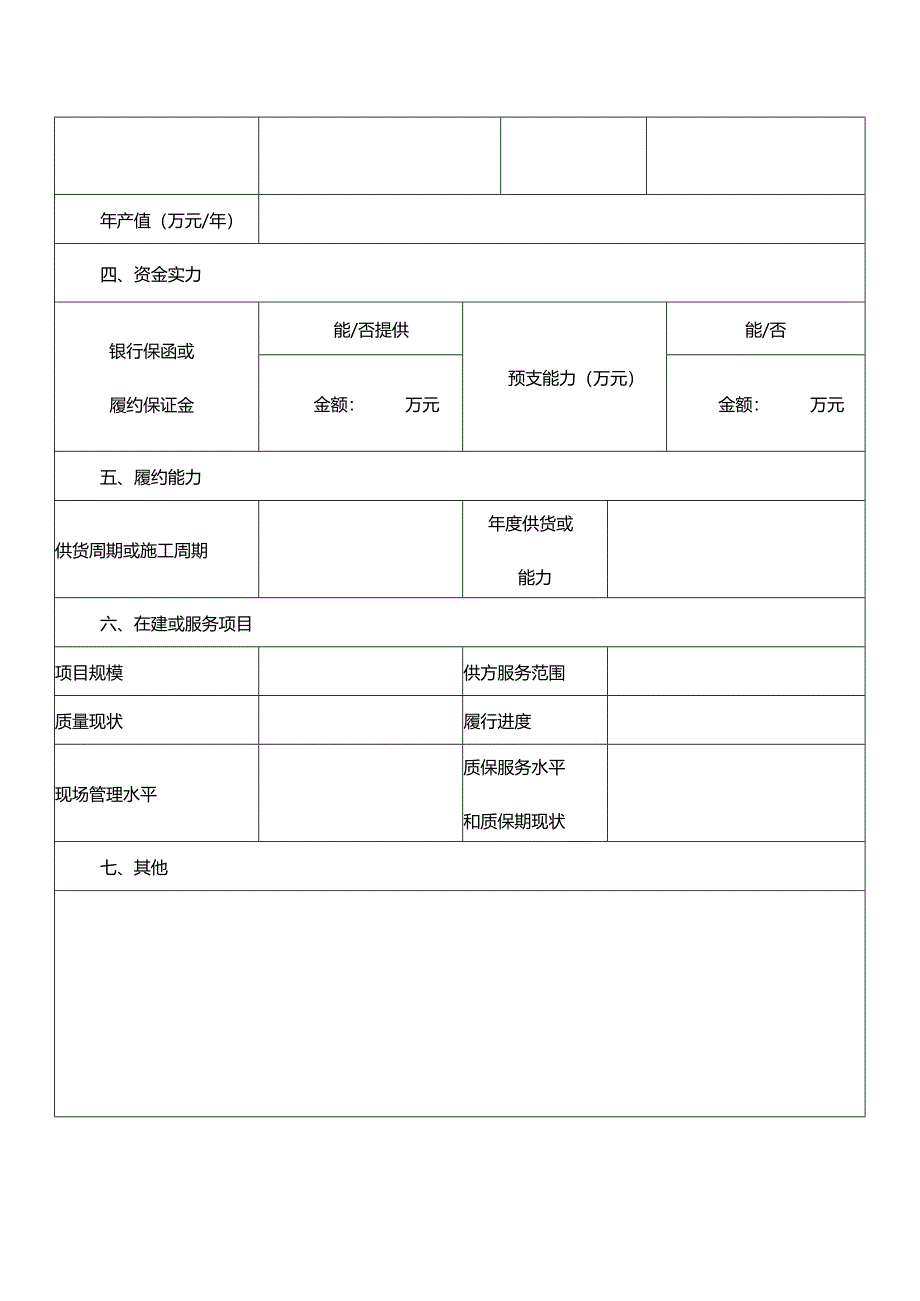 某某房地产（集团）供方考察基本情况表.docx_第2页