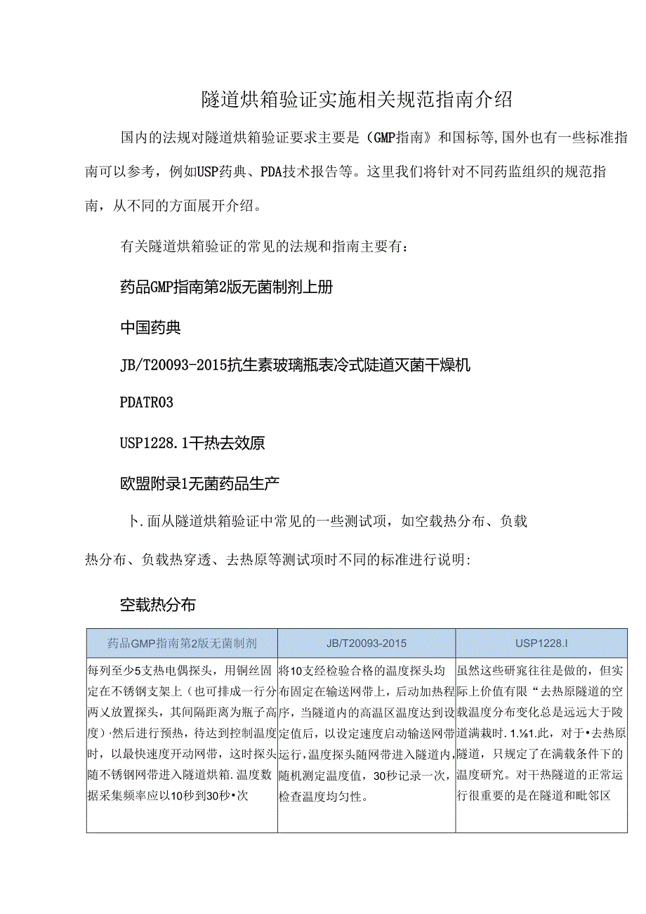 隧道烘箱验证实施相关规范指南介绍.docx_第1页